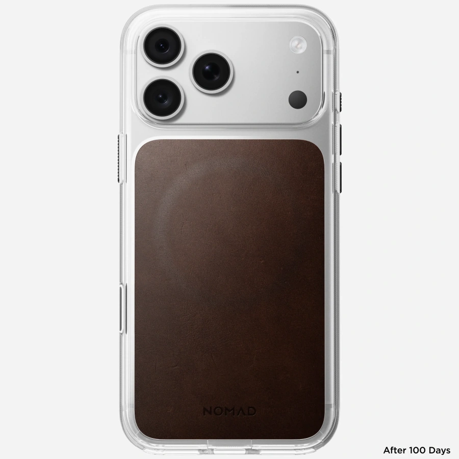 Чохол Nomad Clear Horween Leather Case for iPhone 18 Pro Max/17 Pro Max - Rustic Brown (NM017750858)