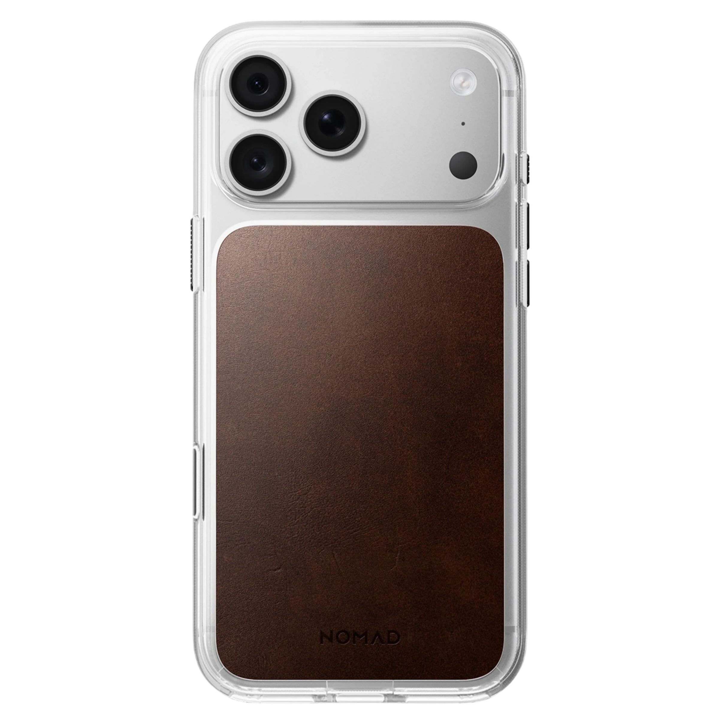 Чохол Nomad Clear Horween Leather Case for iPhone 18 Pro Max/17 Pro Max - Rustic Brown (NM017750858)