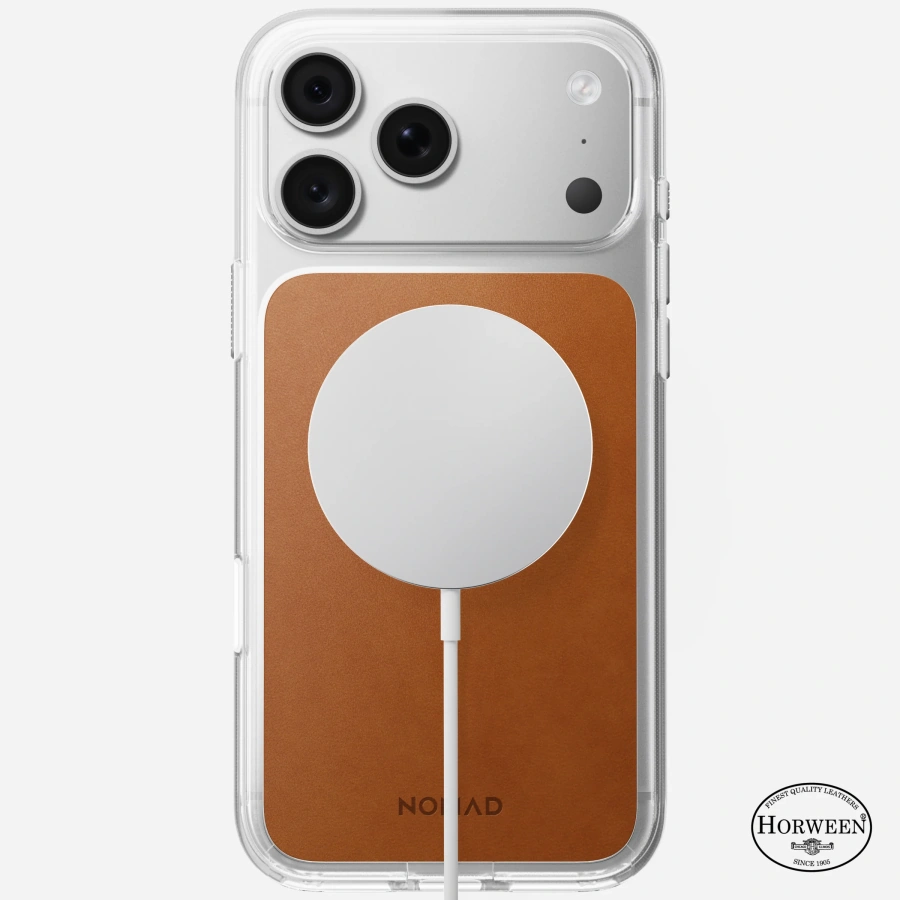 Чохол Nomad Clear Horween Leather Case for iPhone 18 Pro Max/17 Pro Max - Saddle (NM017736858)