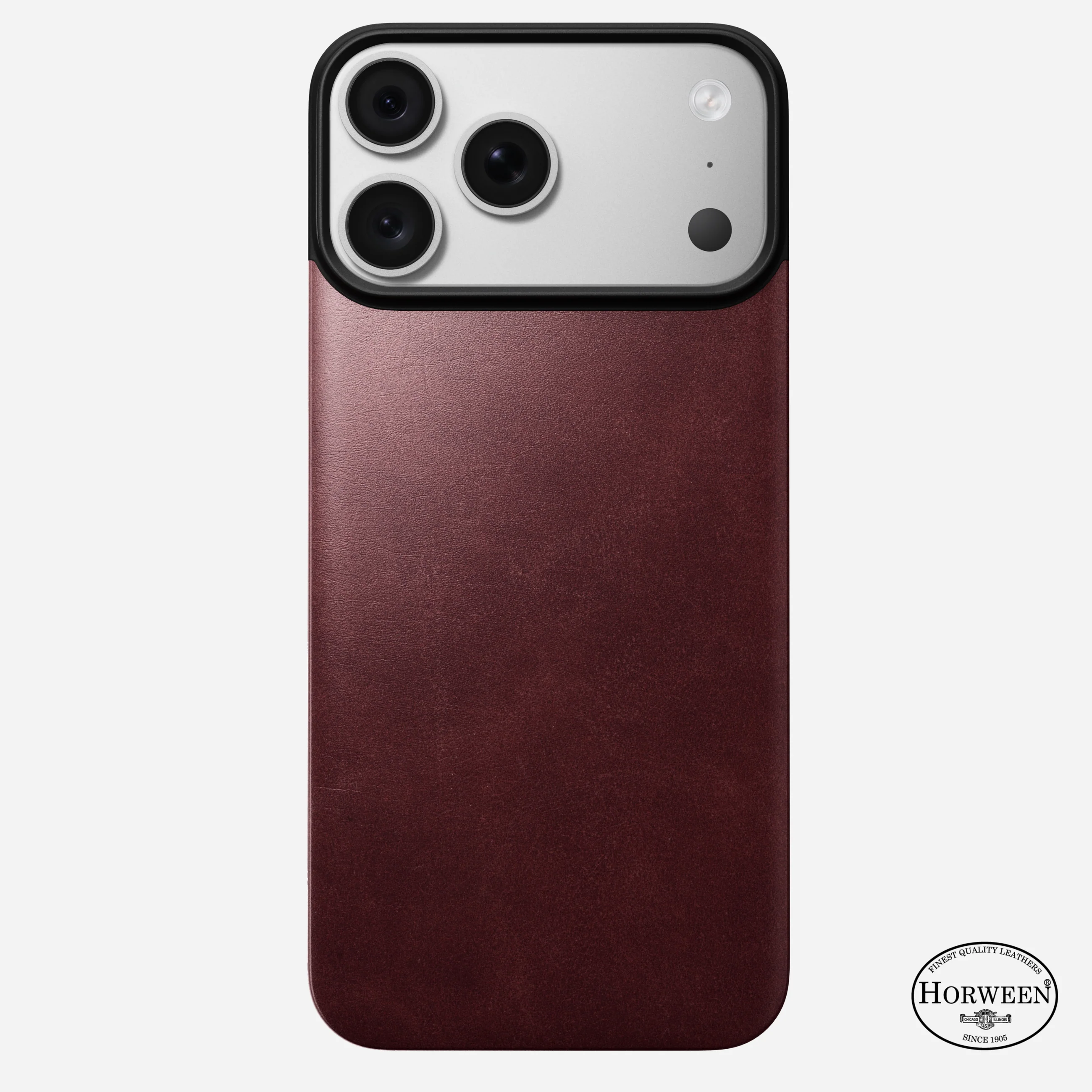 Чехол Nomad Magnetic Horween Leather Back Case for iPhone 18 Pro/17 Pro - Burgundy Chromexcel [Limited Edition] (NM009391858)