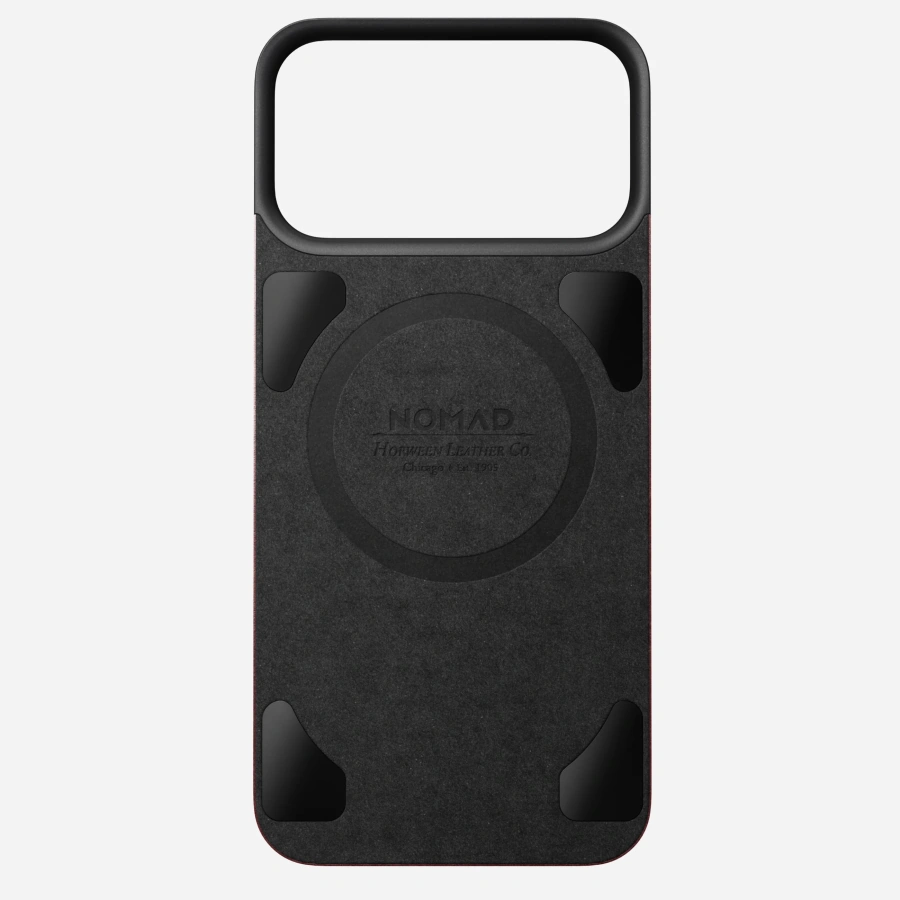Чехол Nomad Magnetic Horween Leather Back Case for iPhone 18 Pro/17 Pro - Burgundy Chromexcel [Limited Edition] (NM009391858)