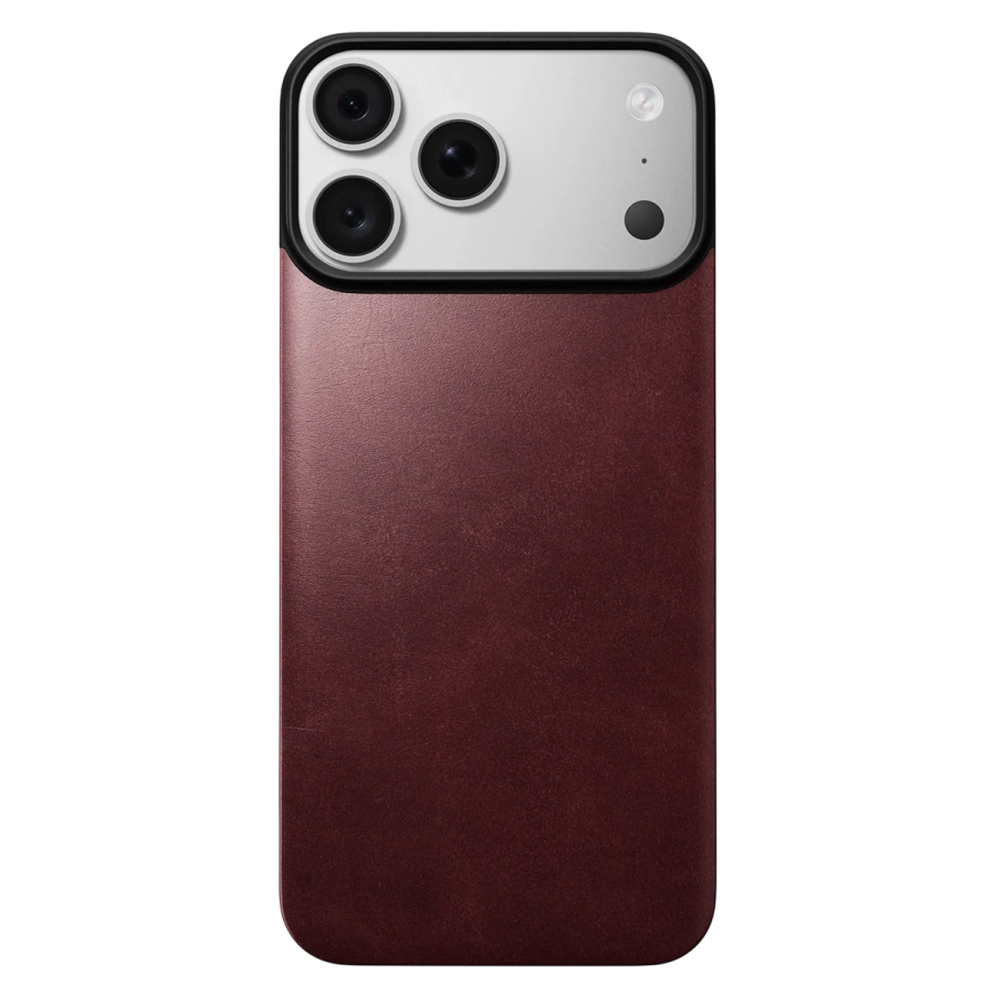 Чехол Nomad Magnetic Horween Leather Back Case for iPhone 18 Pro/17 Pro - Burgundy Chromexcel [Limited Edition] (NM009391858)