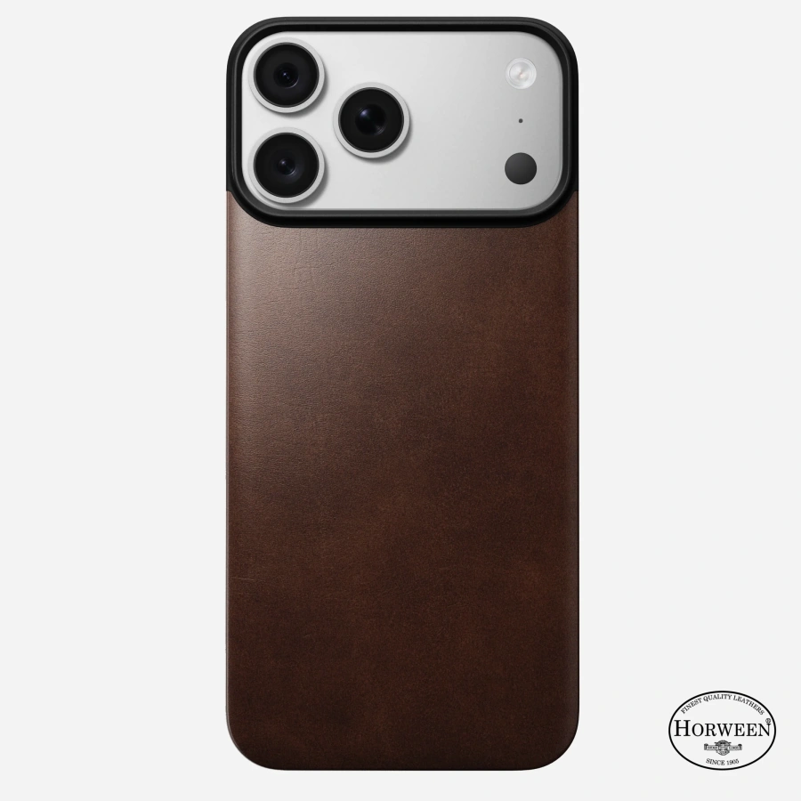 Чехол Nomad Magnetic Horween Leather Back Case for iPhone 18 Pro/17 Pro - Rustic Brown (NM009384858)