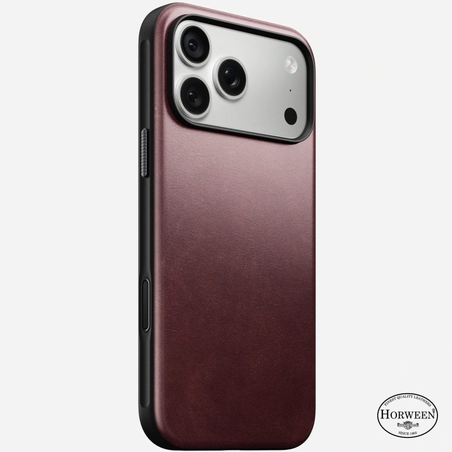 Чохол Nomad Modern Horween Leather Case for iPhone 18 Pro Max/17 Pro Max - Burgundy Chromexcel [Limited Edition] (NM009124858)