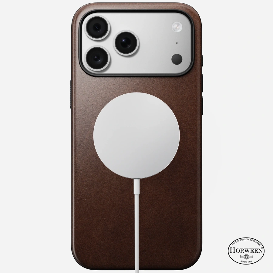 Чохол Nomad Modern Horween Leather Case for iPhone 18 Pro/17 Pro - Rustic Brown (NM009193858)