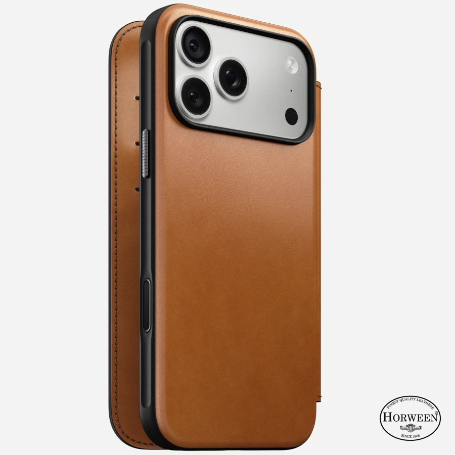 Чохол Nomad Modern Horween Leather Folio Case for iPhone 18 Pro/17 Pro - Saddle (NM009070858)