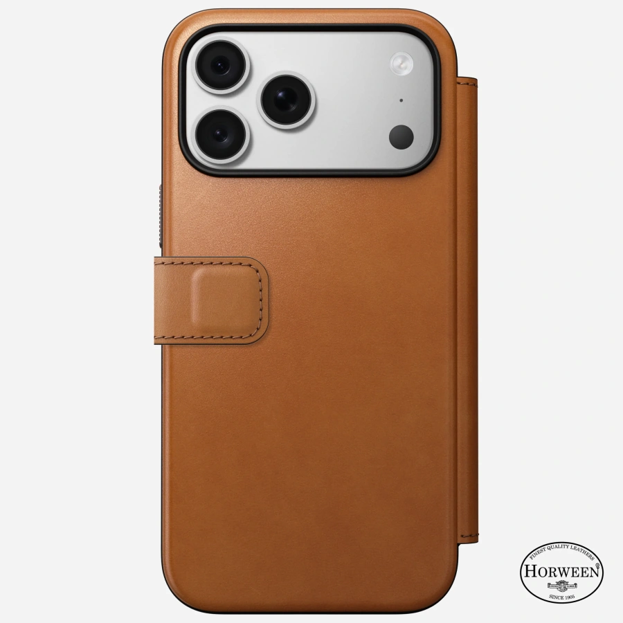Чохол Nomad Modern Horween Leather Folio Case for iPhone 18 Pro/17 Pro - Saddle (NM009070858)