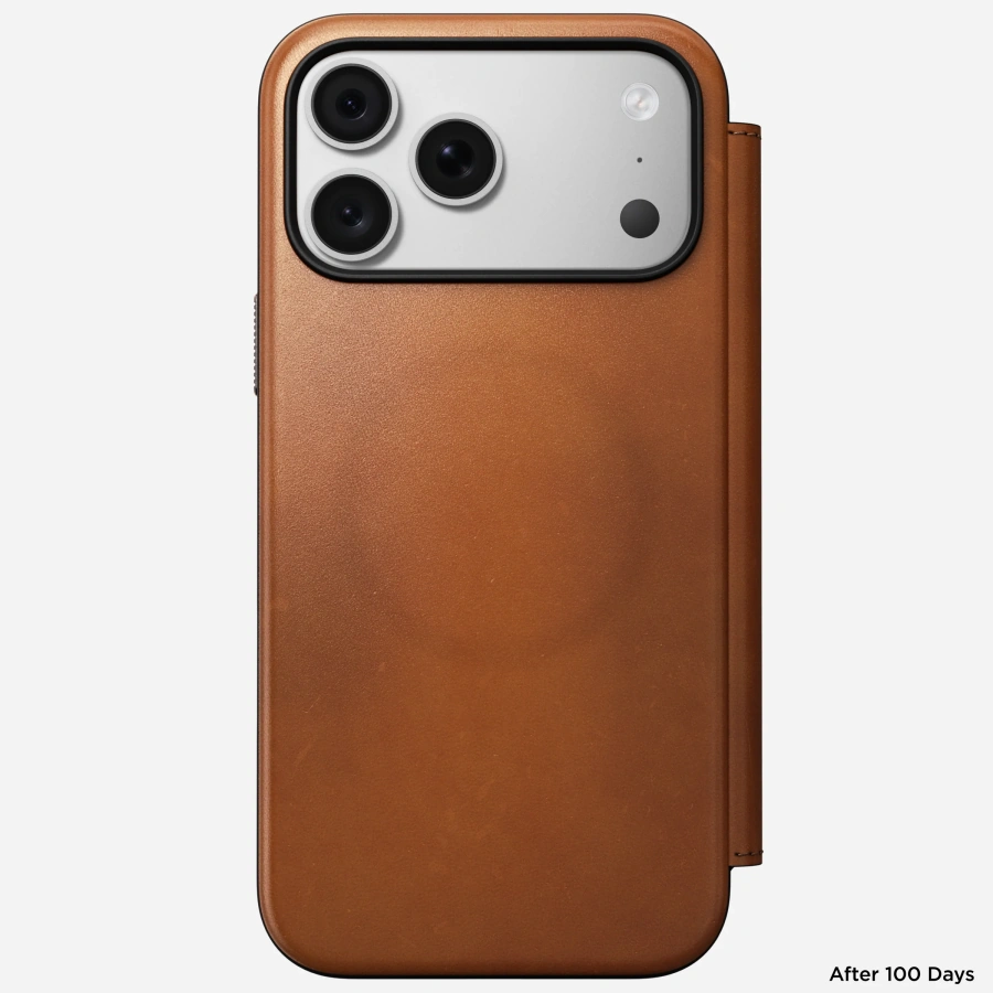 Чохол Nomad Modern Horween Leather Folio Case for iPhone 18 Pro/17 Pro - Saddle (NM009070858)