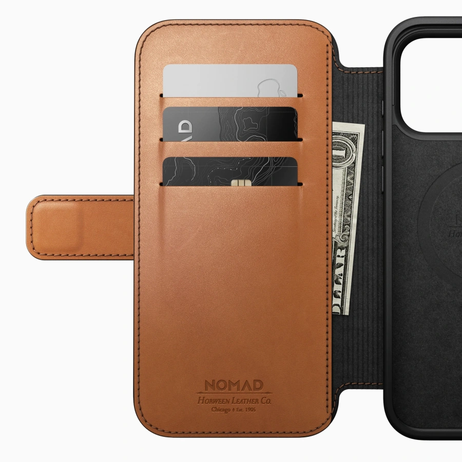 Чохол Nomad Modern Horween Leather Folio Case for iPhone 18 Pro/17 Pro - Saddle (NM009070858)
