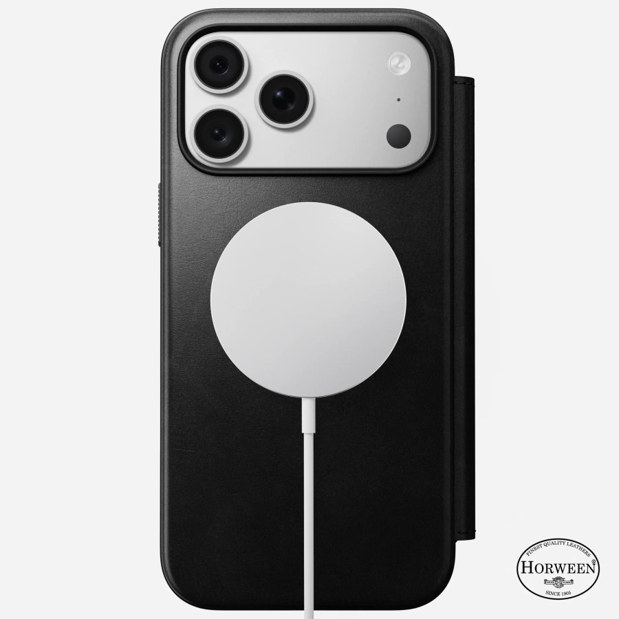 Чохол Nomad Modern Horween Leather Folio Case for iPhone 18 Pro/17 Pro - Black (NM009100858)