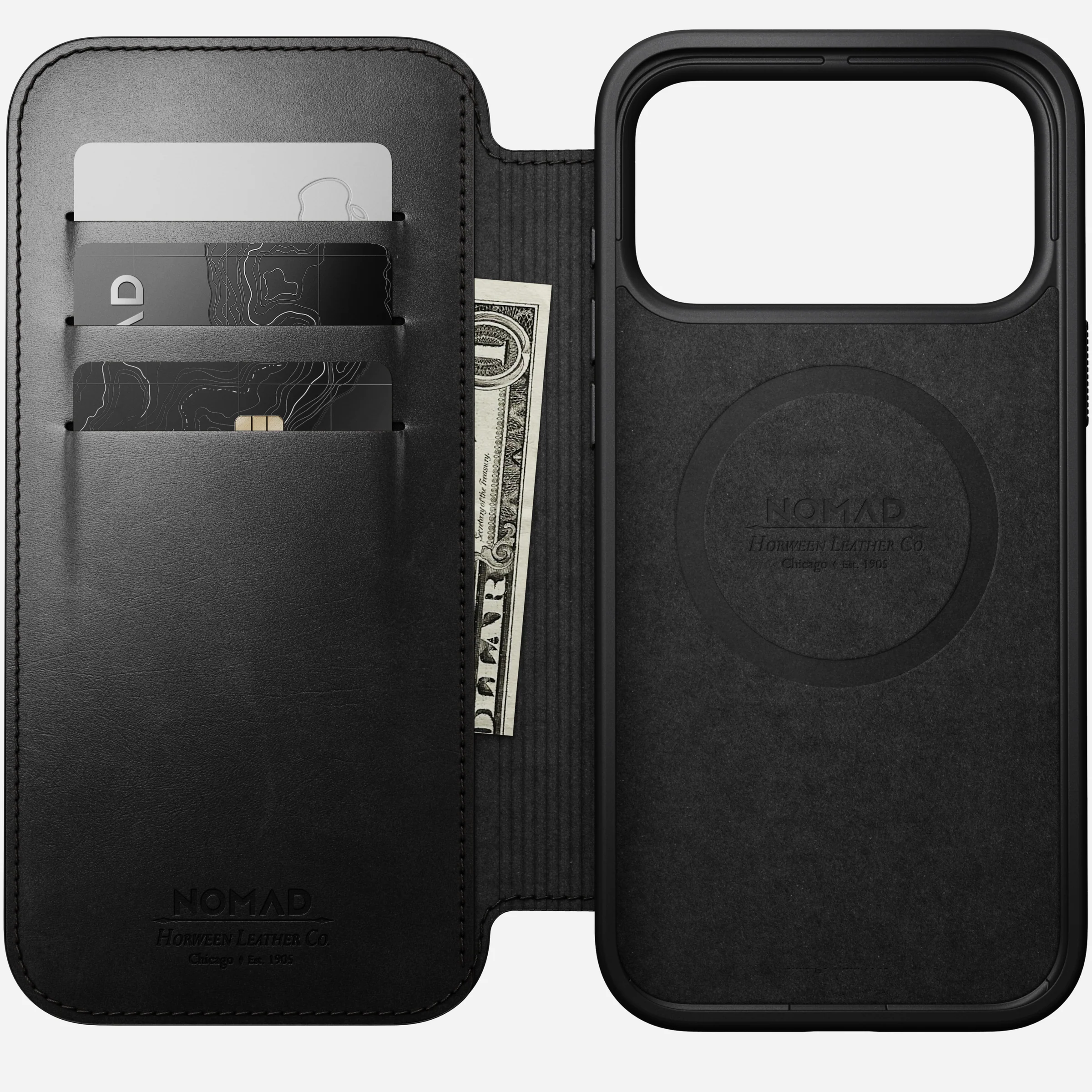 Чохол Nomad Modern Horween Leather Folio Case for iPhone 18 Pro Max/17 Pro Max - Black (NM009049858)