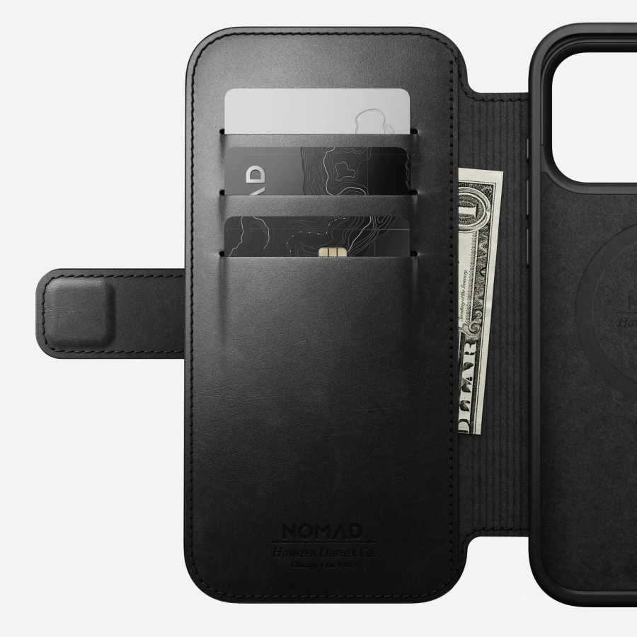 Чохол Nomad Modern Horween Leather Folio Case for iPhone 18 Pro/17 Pro - Black (NM009100858)