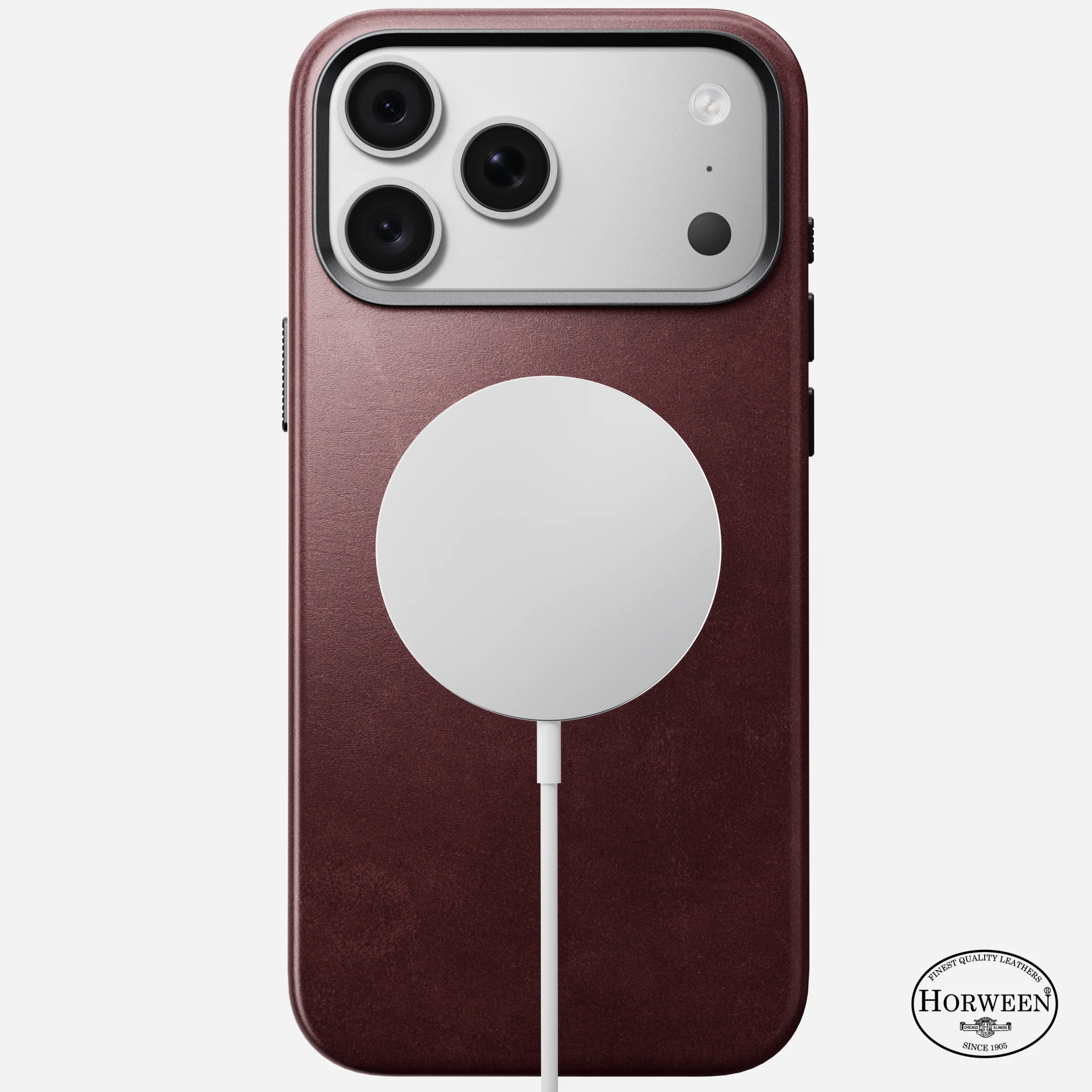 Чохол Nomad Traditional Horween Leather Case for iPhone 18 Pro Max/17 Pro Max - Burgundy Chromexcel [Limited Edition] (NM017804858)