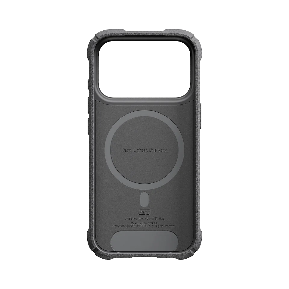 Чохол Pitaka Cairn Case for iPhone 18 Pro/17 Pro - 600D Black/Grey [Twill] (KI1801CP2)