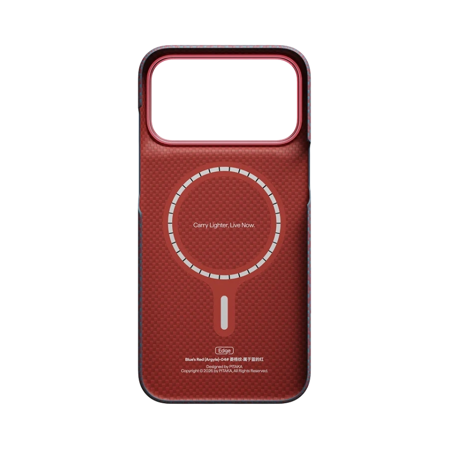 Чохол Pitaka Edge Case for iPhone 18 Pro/17 Pro - Blue's Red