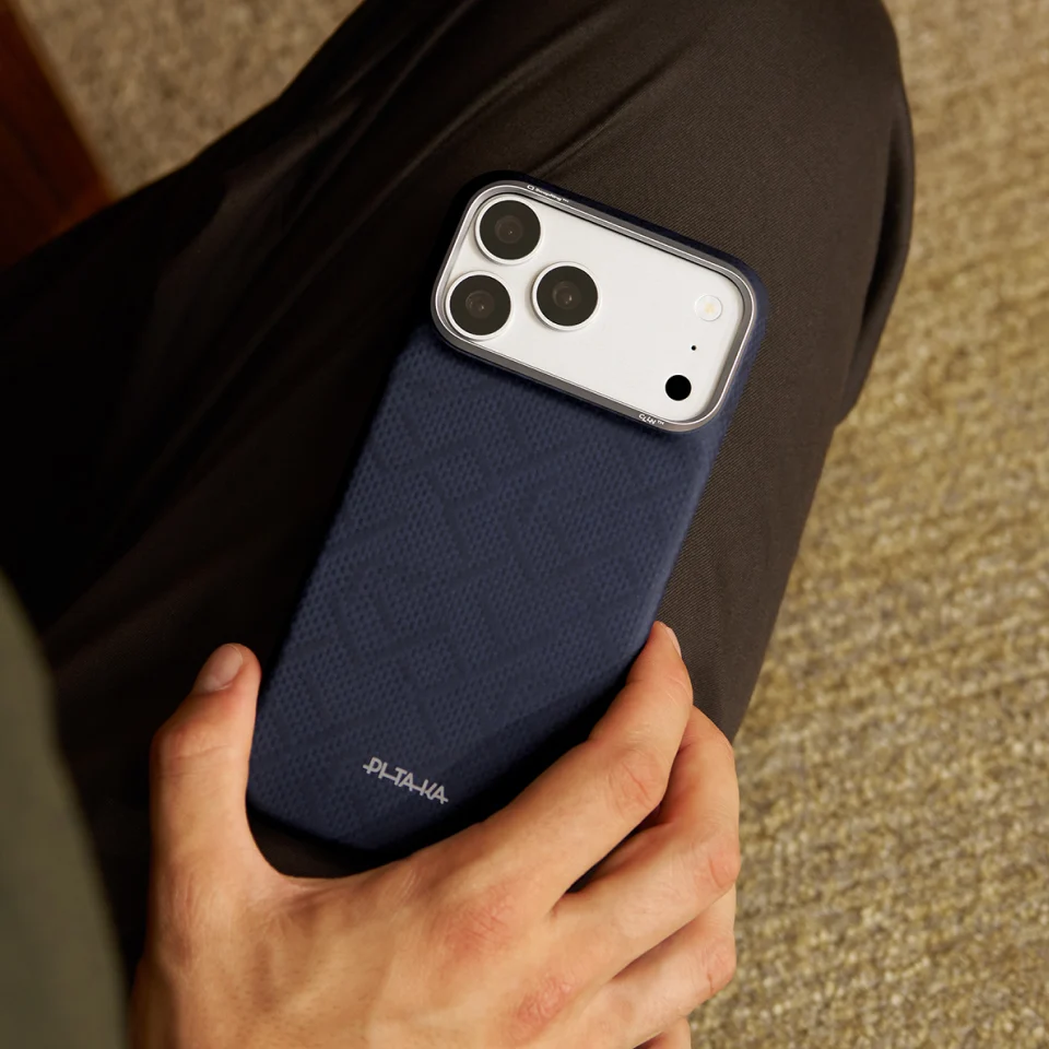 Чохол Pitaka Edge Case for iPhone 18 Pro/17 Pro - [PTK Weaving] Sapphire Blue