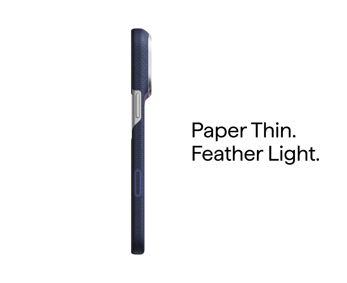 Чохол Pitaka Edge Case for iPhone 18 Pro/17 Pro - [PTK Weaving] Sapphire Blue
