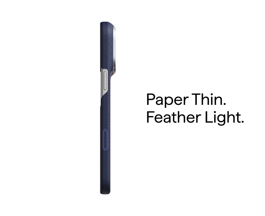 Чохол Pitaka Edge Case for iPhone 18 Pro/17 Pro - [PTK Weaving] Sapphire Blue