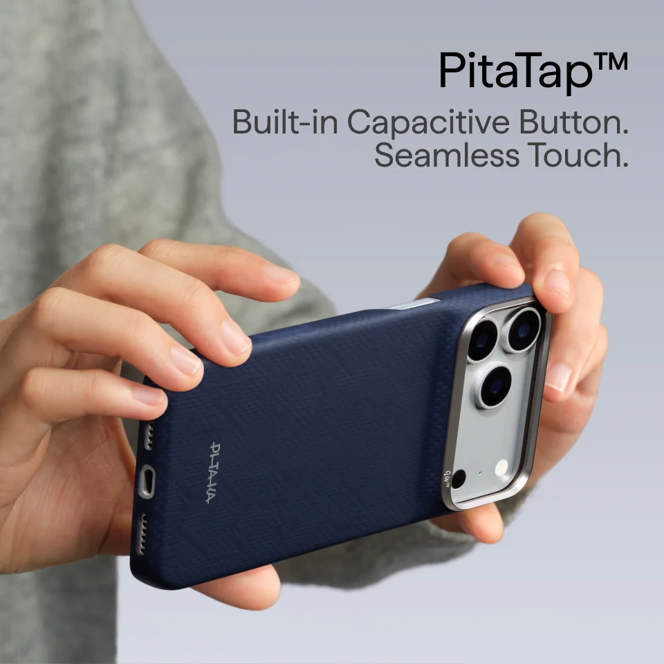 Чохол Pitaka Edge Case for iPhone 18 Pro/17 Pro - [PTK Weaving] Sapphire Blue