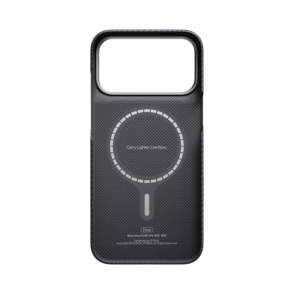 Чохол Pitaka Edge Case for iPhone 18 Pro Max/17 Pro Max - 600D Black/Grey [Twill] (KI1801PM)