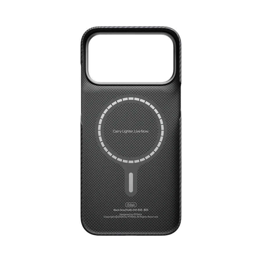 Чохол Pitaka Edge Case for iPhone 18 Pro Max/17 Pro Max - 600D Black/Grey [Twill] (KI1801PM)