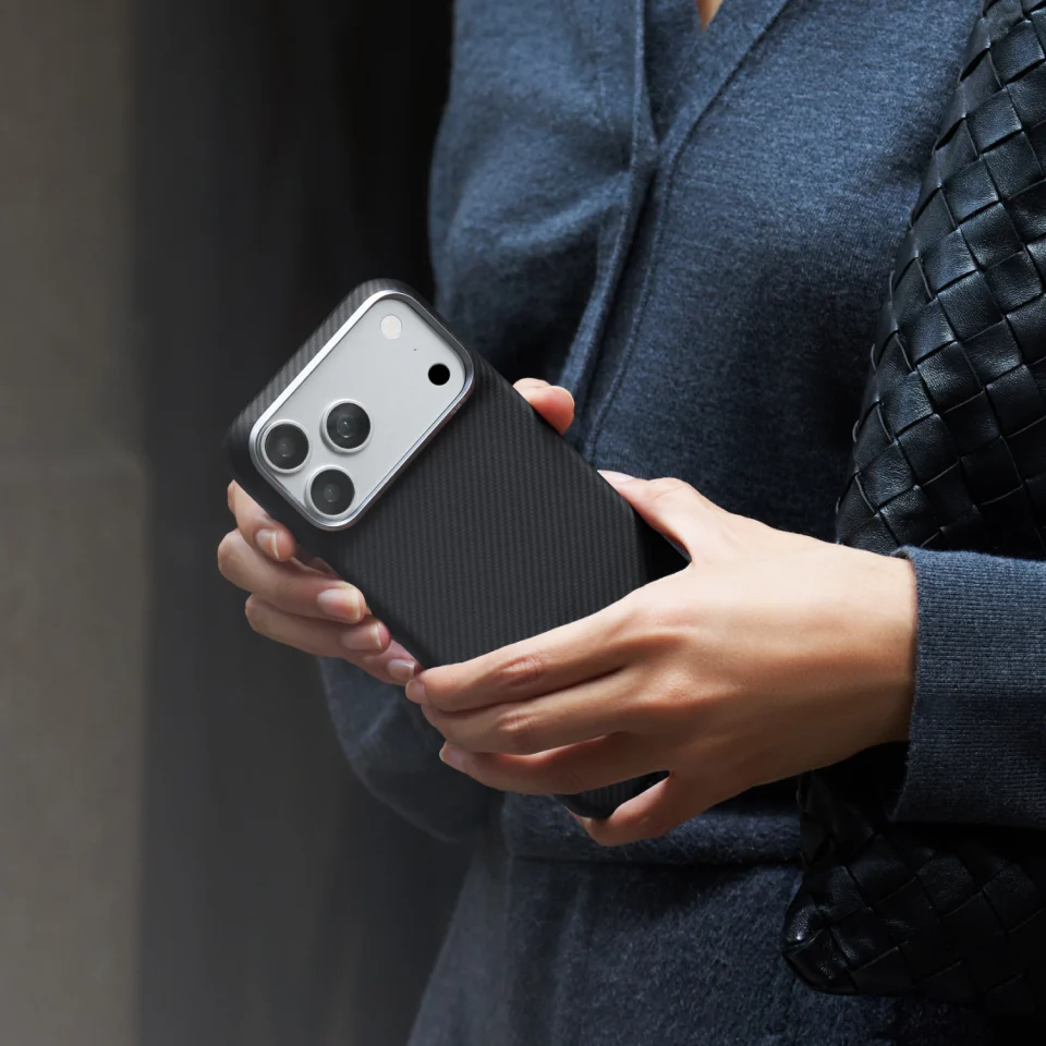 Чохол Pitaka Edge Case for iPhone 18 Pro Max/17 Pro Max - 600D Black/Grey [Twill] (KI1801PM)