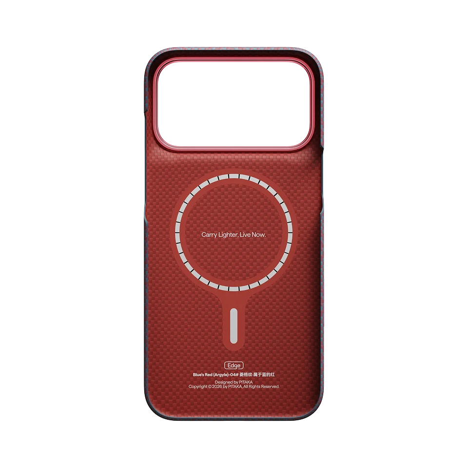 Чохол Pitaka Edge Case for iPhone 18 Pro Max/17 Pro Max - Blue's Red