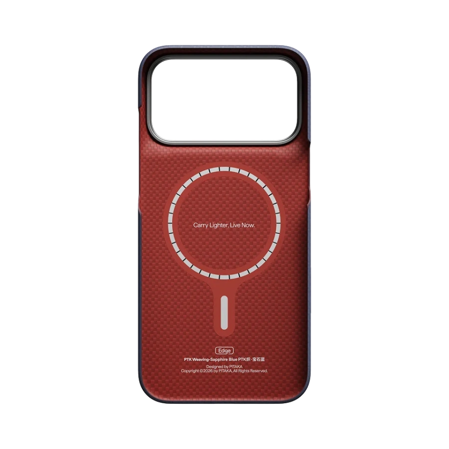 Чохол Pitaka Edge Case for iPhone 18 Pro Max/17 Pro Max - [PTK Weaving] Sapphire Blue