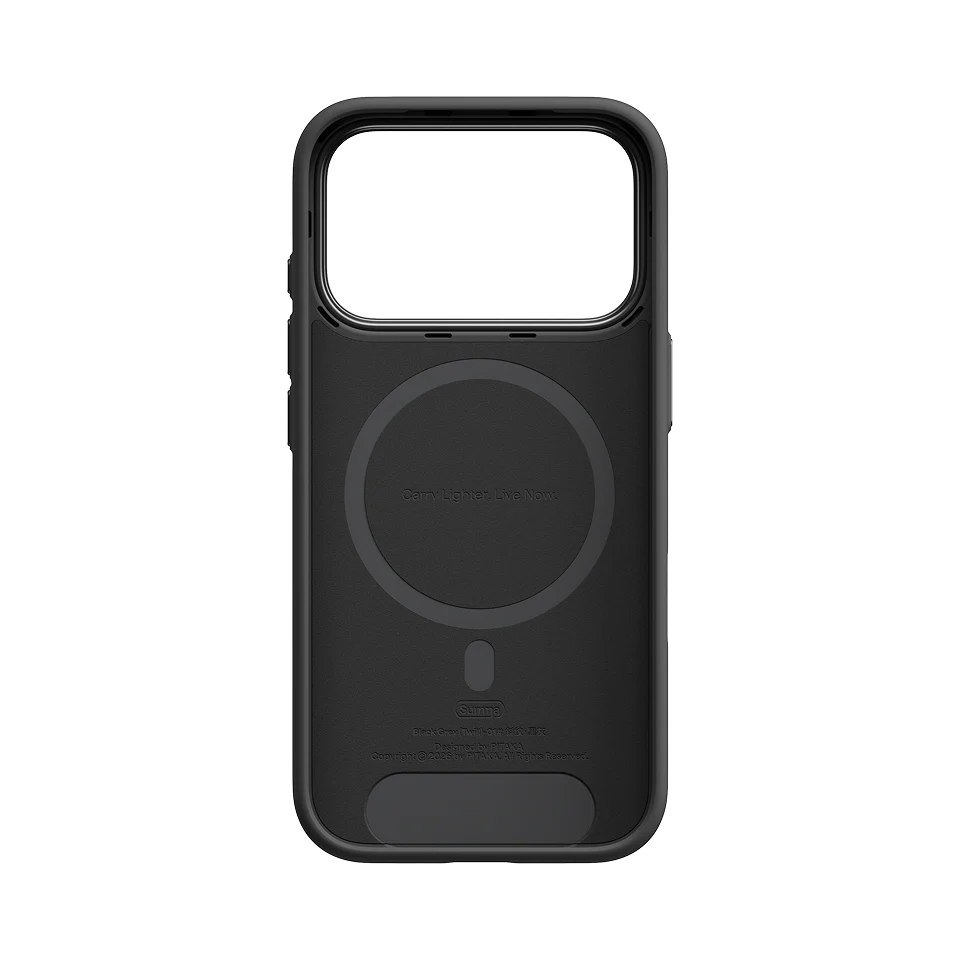 Чохол Pitaka Summa Case for iPhone 18 Pro/17 Pro - 600D Black/Grey [Twill] (KI1801SP)