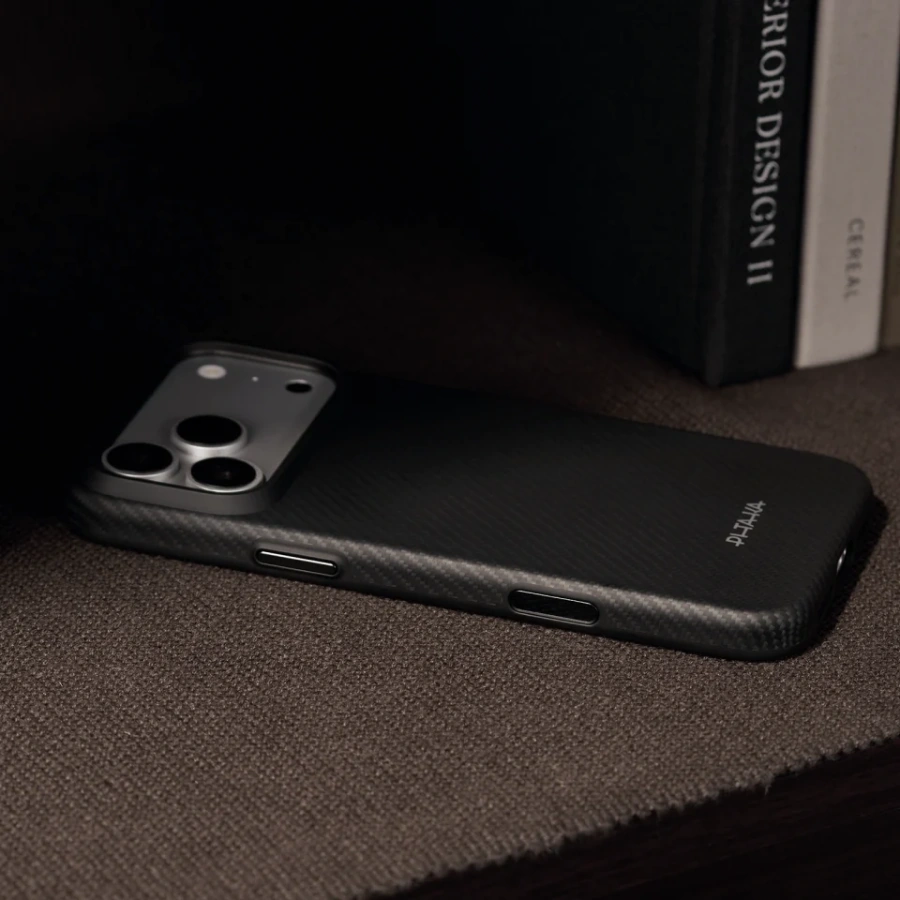 Чохол Pitaka Summa Case for iPhone 18 Pro/17 Pro - 600D Black/Grey [Twill] (KI1801SP)