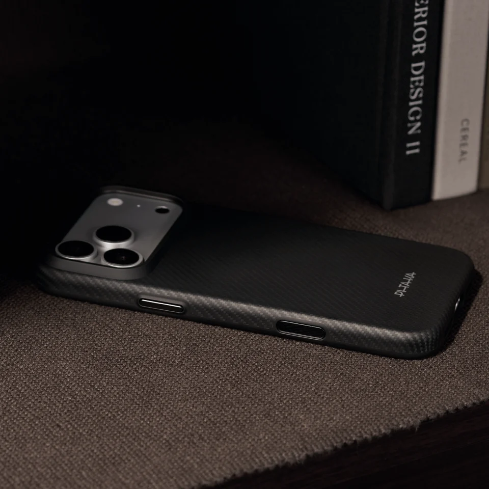 Чохол Pitaka Summa Case for iPhone 18 Pro Max/17 Pro Max - 600D Black/Grey [Twill] (KI1801SPM)