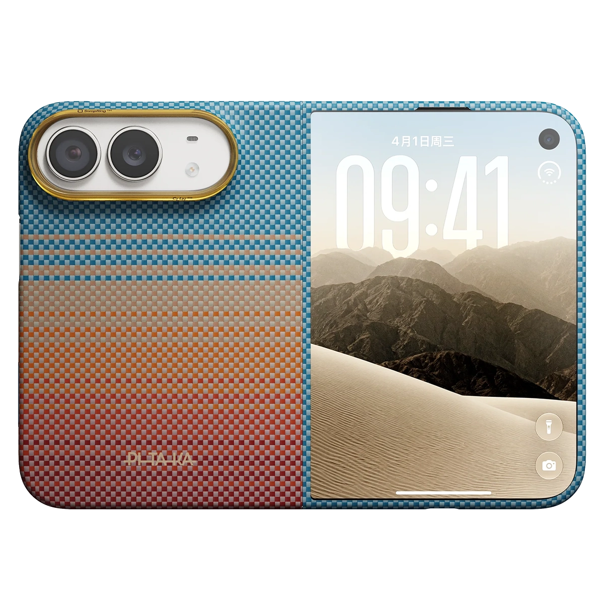 Чохол Pitaka Summa Case for iPhone Duo - California Dream-01
