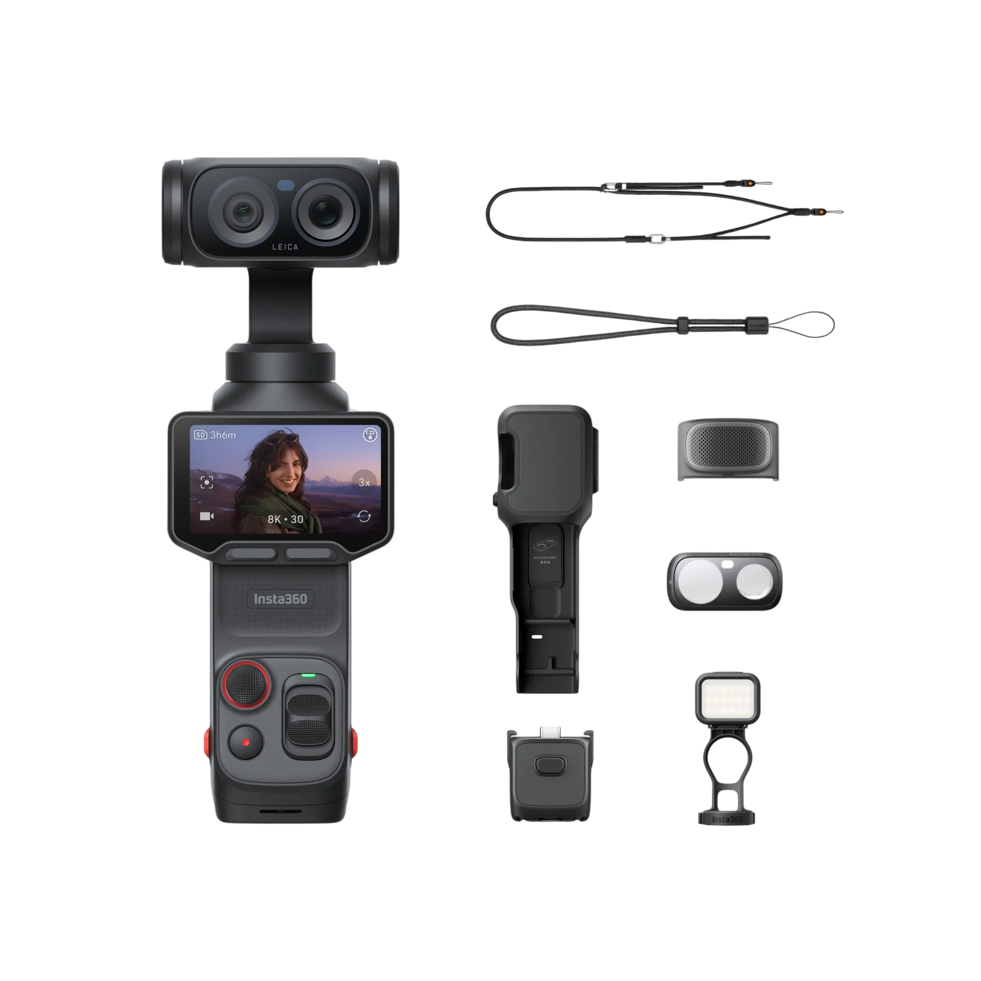 Экшн-камера Insta360 Luna Ultra [Fill Light Bundle] - Cosmic Black (CINSABTA-LUNA20)