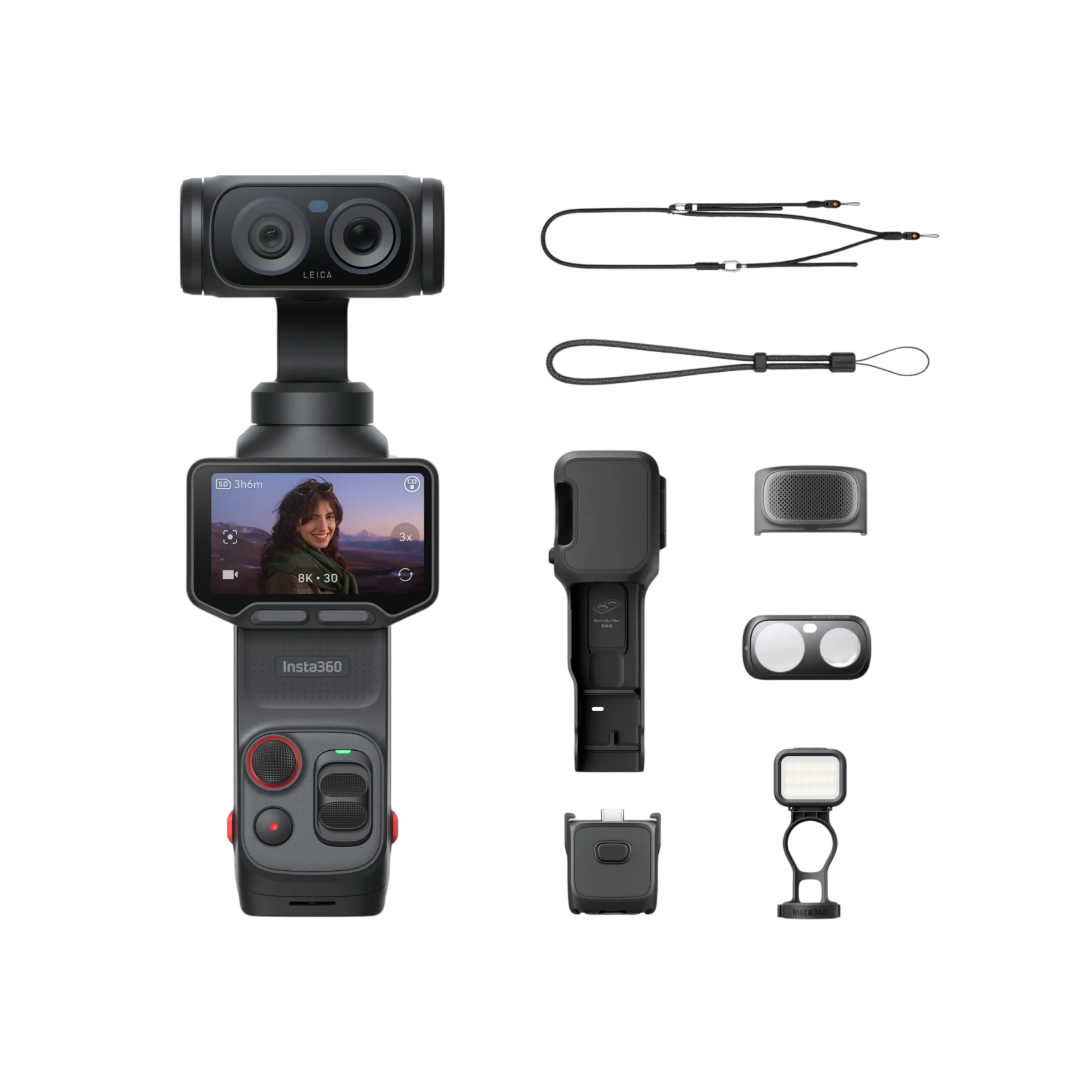 Экшн-камера Insta360 Luna Ultra [Fill Light Bundle] - Cosmic Black (CINSABTA-LUNA20)