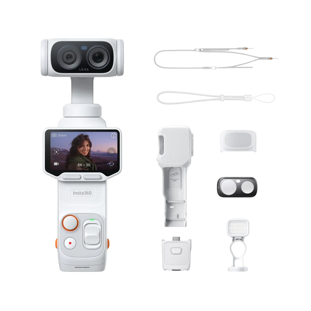Экшн-камера Insta360 Luna Ultra [Fill Light Bundle] - Stellar White (CINSABTA-LUNA21)