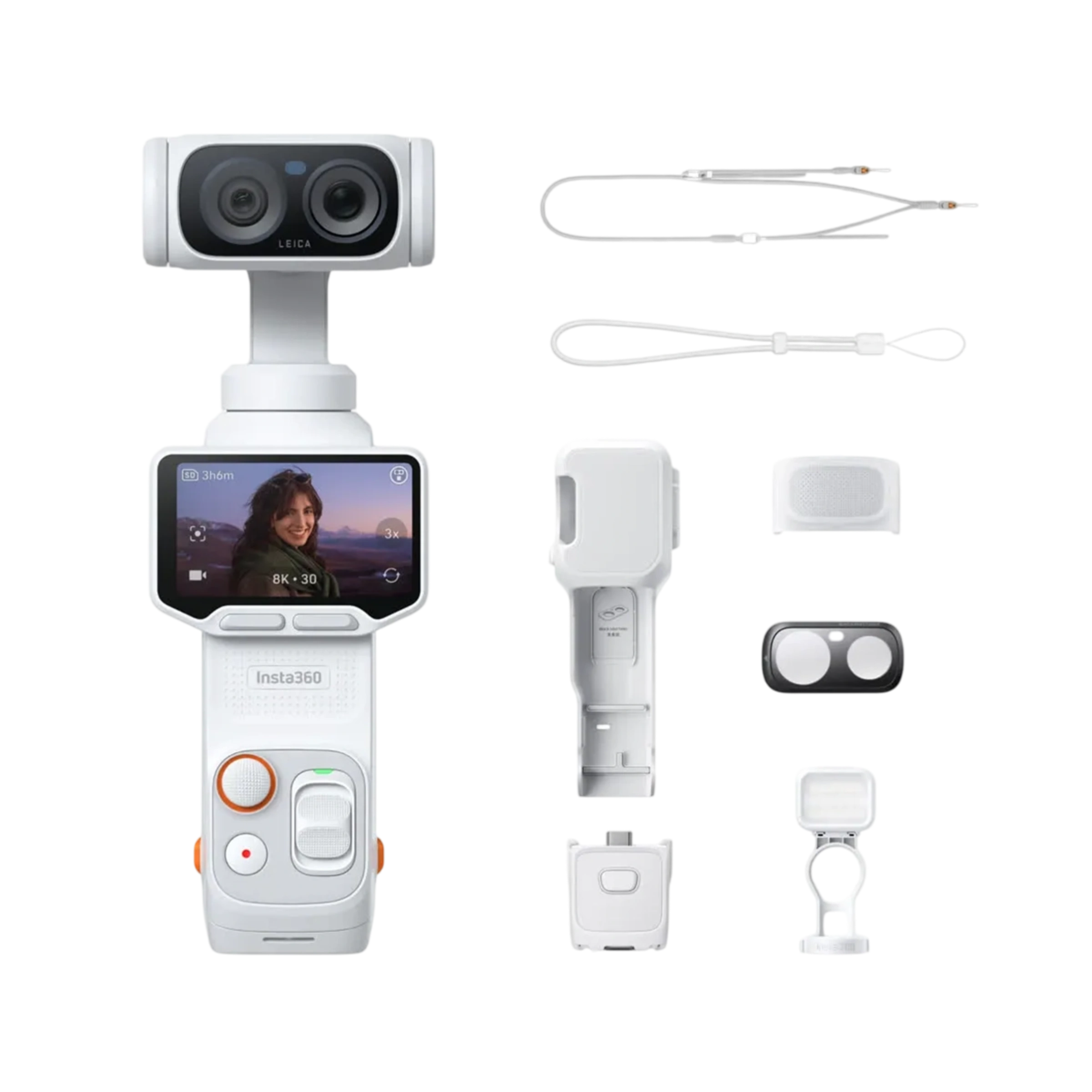 Экшн-камера Insta360 Luna Ultra [Fill Light Bundle] - Stellar White (CINSABTA-LUNA21)