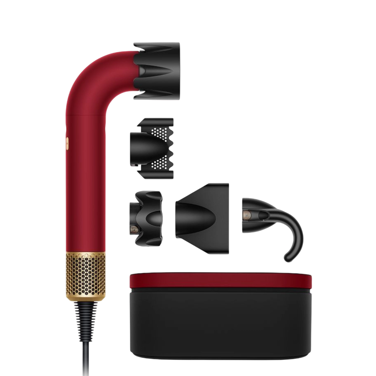 Фен Dyson HD17 Supersonic R Professional Hair Dryer Straight+Wavy - Red Velvet/Gold Limitted Edition (493118-01)
