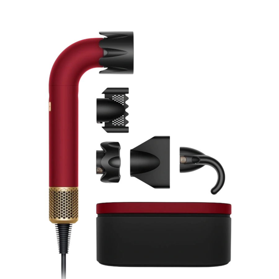 Фен Dyson HD17 Supersonic R Professional Hair Dryer Straight+Wavy - Red Velvet/Gold Limitted Edition (493118-01)