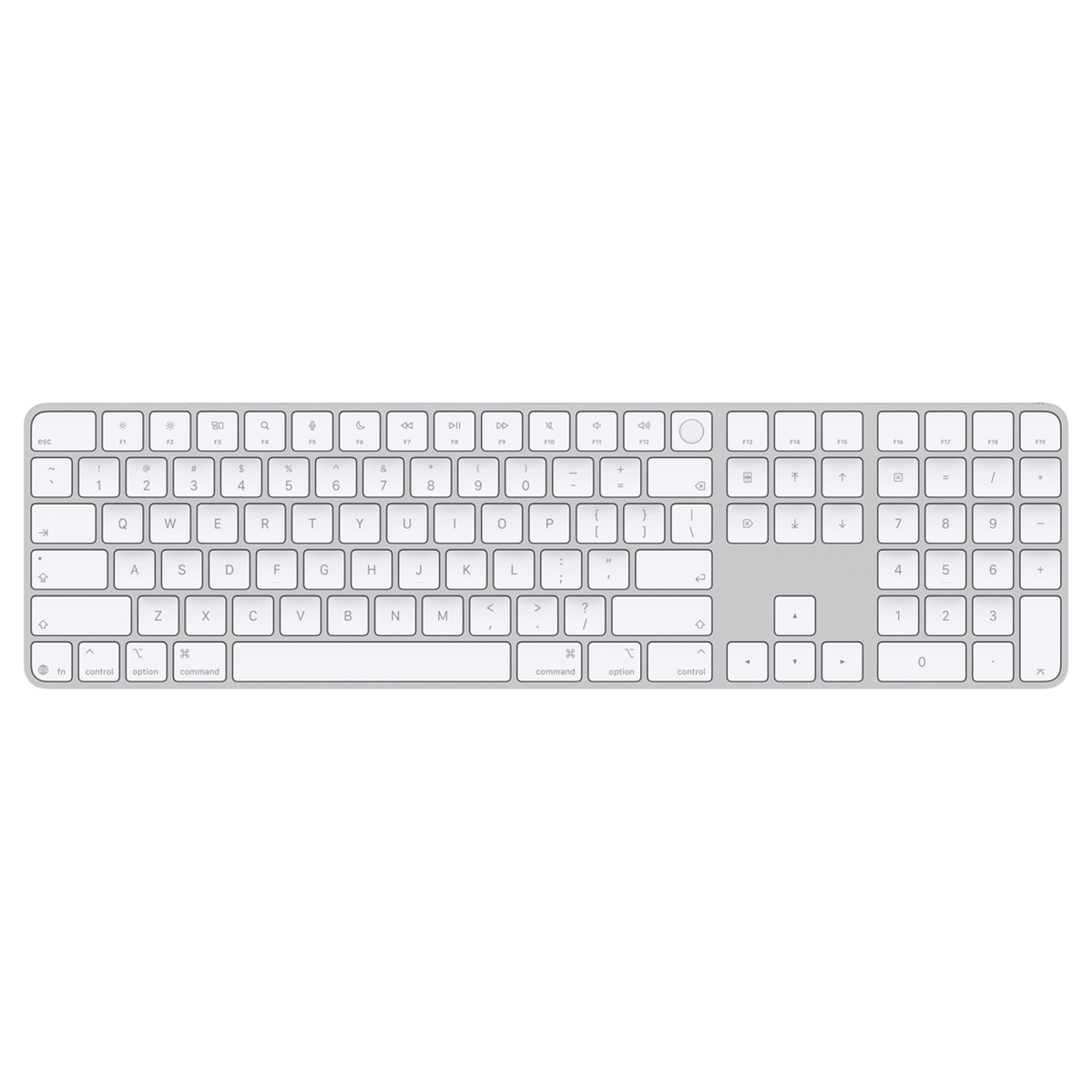 Клавиатура Apple Magic Keyboard with Touch ID and Numeric Keypad for Mac models with Apple silicon [USB–C] 2026 - US English - White Keys (MJM64)