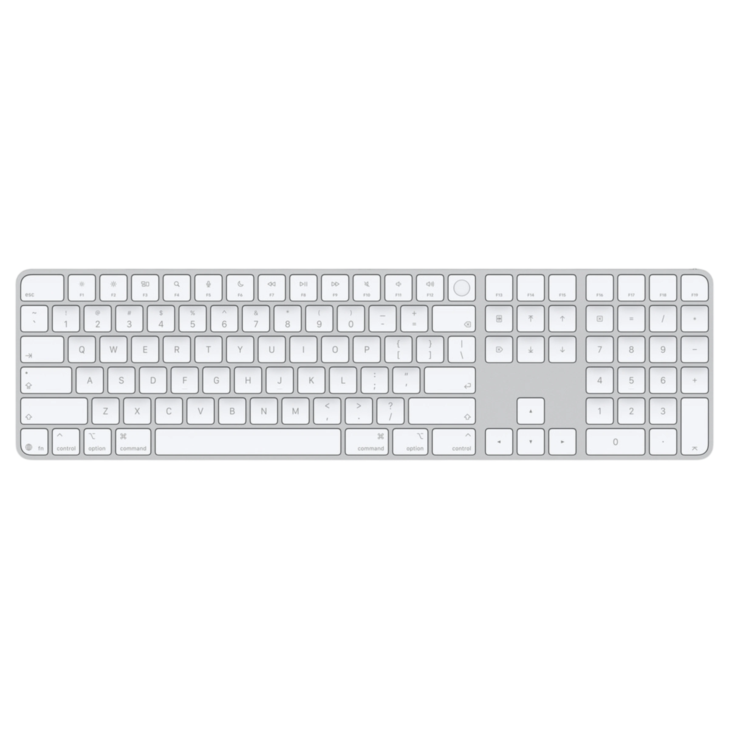 Клавиатура Apple Magic Keyboard with Touch ID and Numeric Keypad for Mac models with Apple silicon [USB–C] 2026 - US English - White Keys (MJM64)