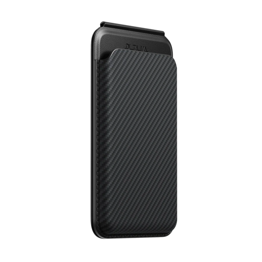 Магнітний гаманець-підставка Pitaka Magnetic Stand Woven Wallet - 600D Black/Grey [Twill]