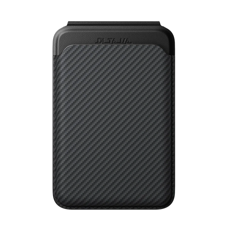 Магнітний гаманець-підставка Pitaka Magnetic Stand Woven Wallet - 600D Black/Grey [Twill]