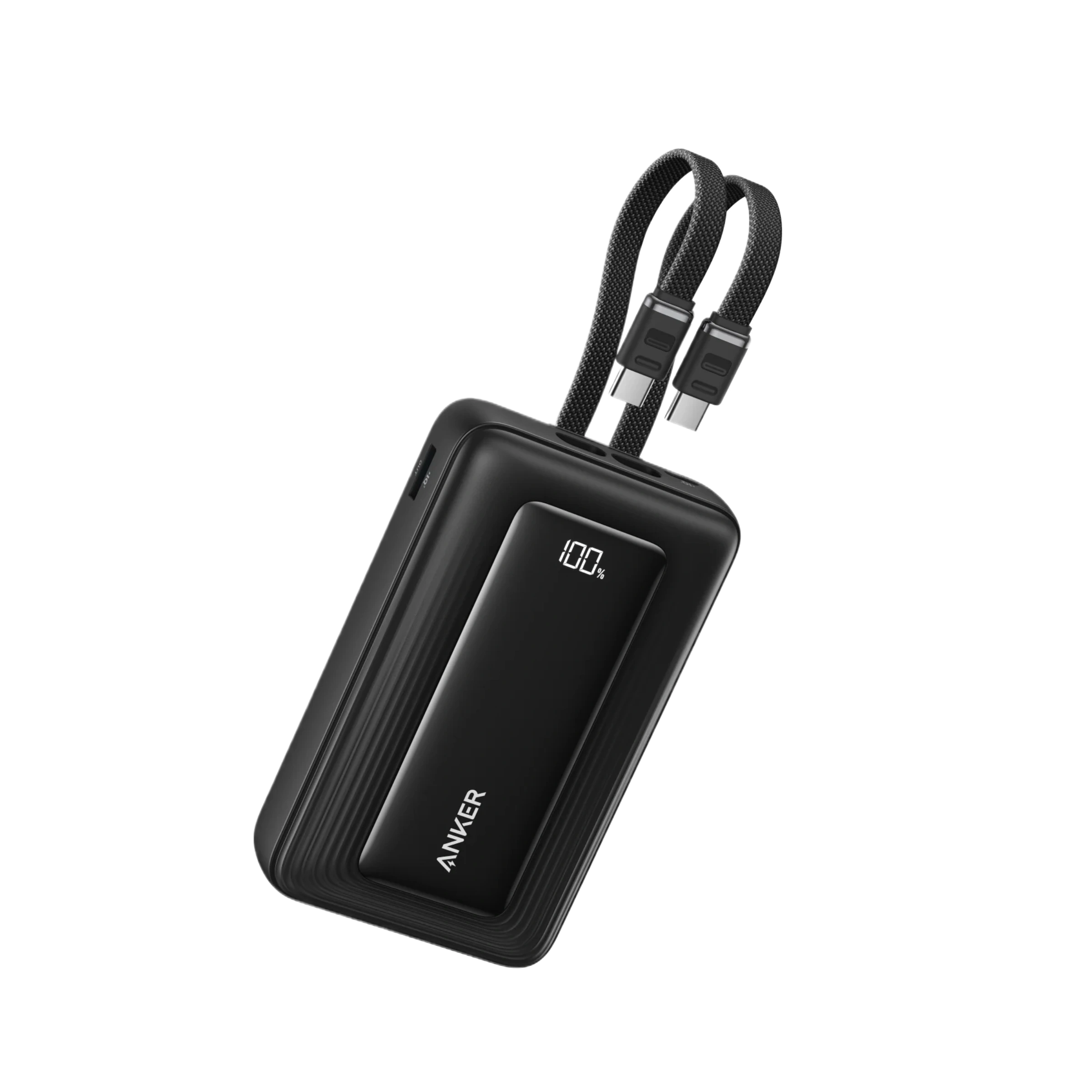 Павербанк з вбудованими кабелями Anker Zolo Power Bank 20000mAh 45W with Built-In Dual USB-C Cables - Black (A110MH12)
