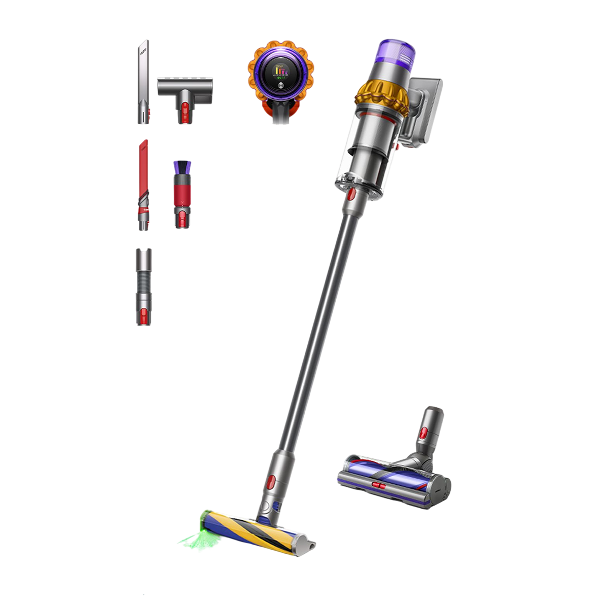 Пылесос Dyson V15 Detect Absolute 2026 со специальным набором аксессуаров (637721-01)