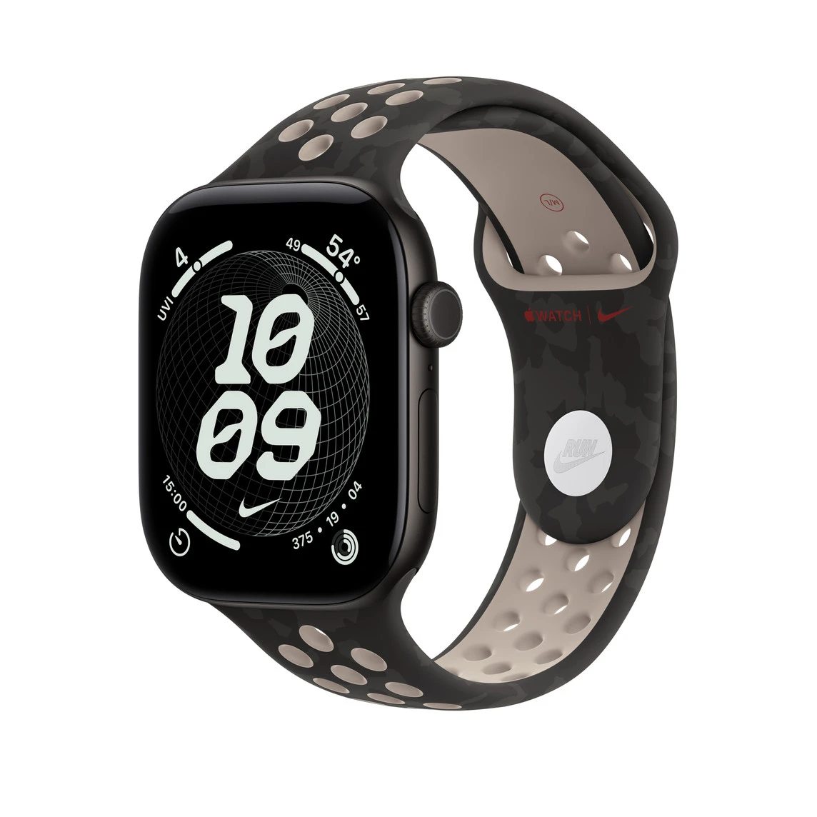Ремінець Apple After Dark Black Nike Sport Band M/L для Apple Watch 44/45/46/49mm (MKTP4)