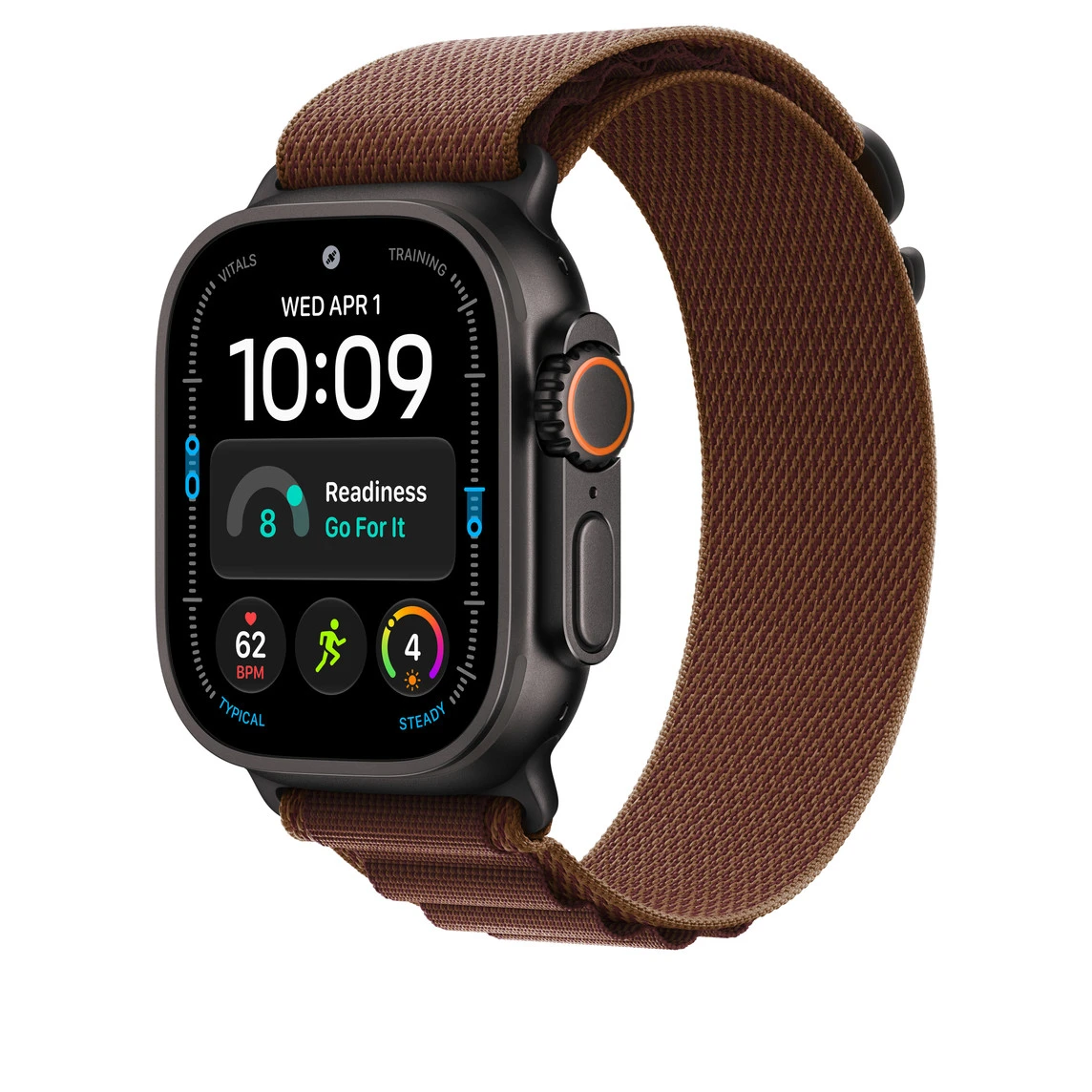 Ремінець Apple Alpine Loop Burgundy - Black Titanium Finish для Apple Watch 44/45/46/49mm - Large (MKF24)
