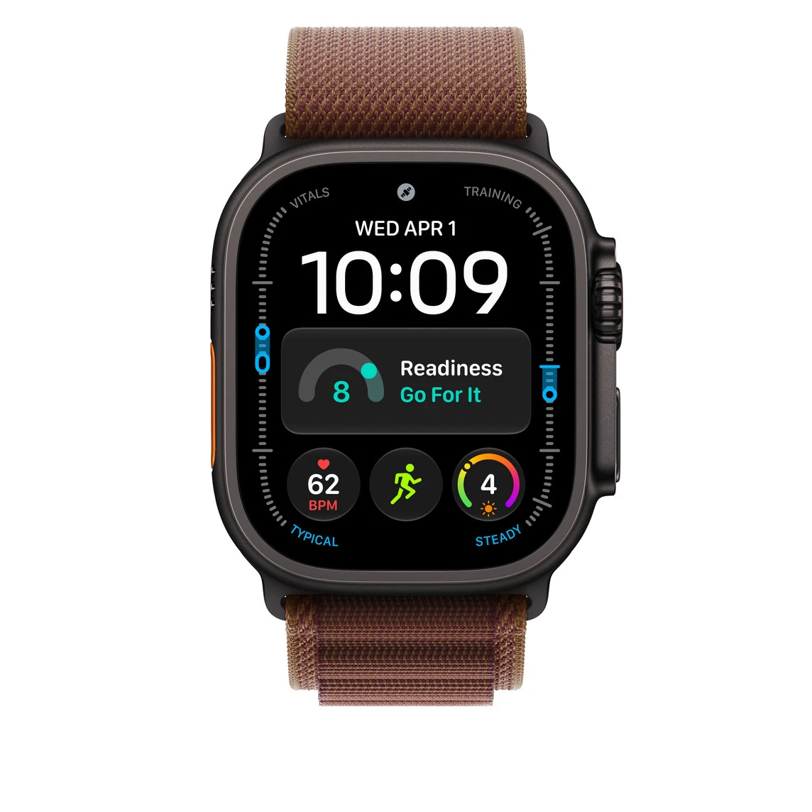 Ремінець Apple Alpine Loop Burgundy - Black Titanium Finish для Apple Watch 44/45/46/49mm - Large (MKF24)