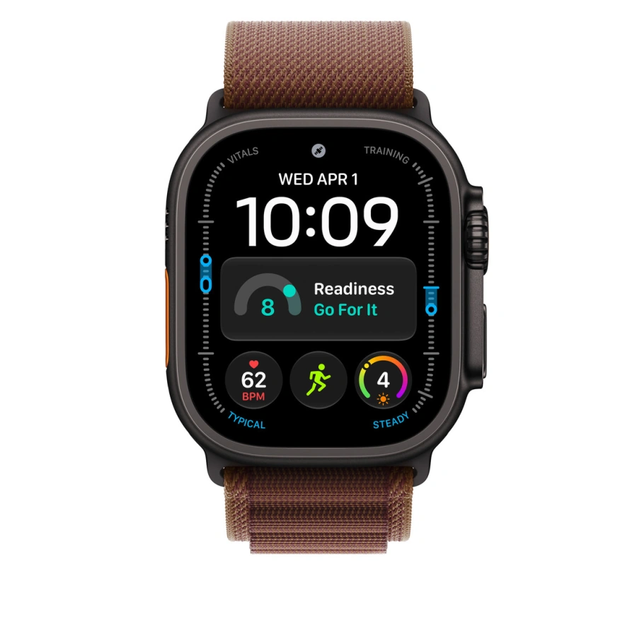 Ремінець Apple Alpine Loop Burgundy - Black Titanium Finish для Apple Watch 44/45/46/49mm - Large (MKF24)