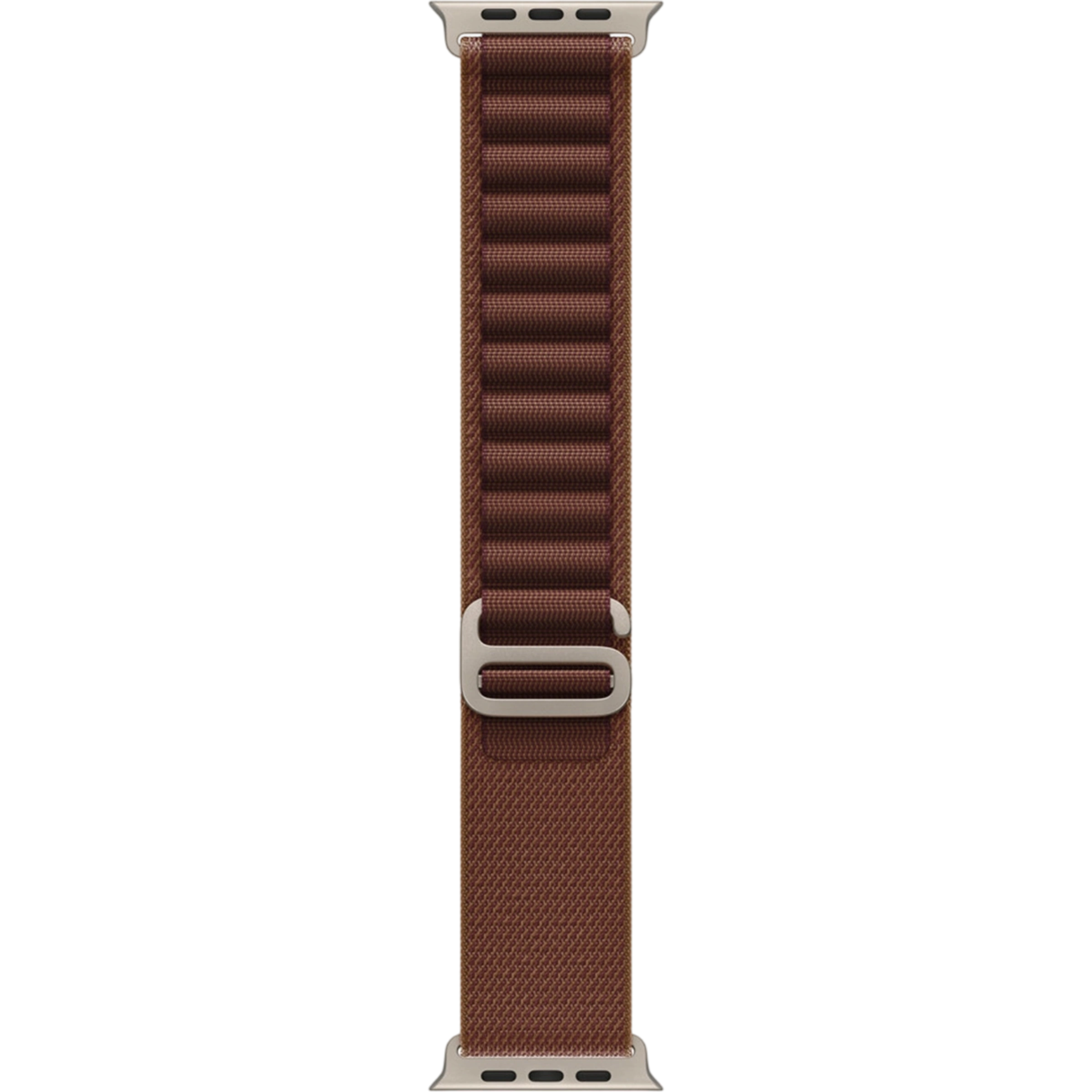 Ремінець Apple Alpine Loop Burgundy - Natural Titanium Finish для Apple Watch 44/45/46/49mm - Small (MK7D4)