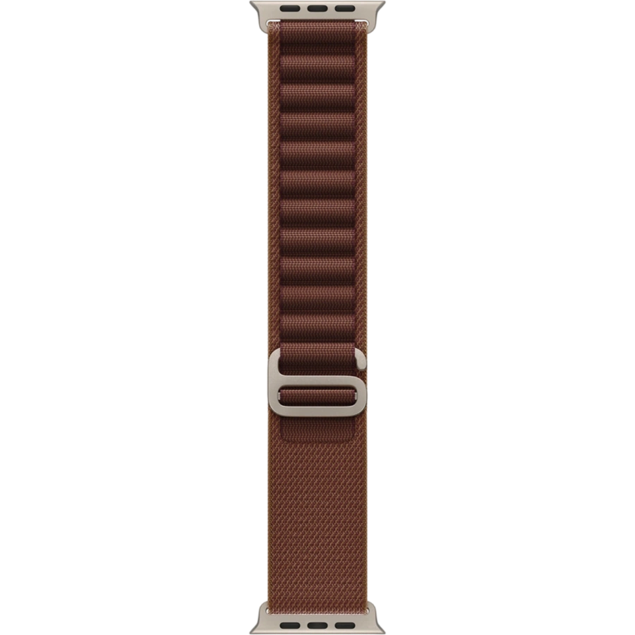 Ремінець Apple Alpine Loop Burgundy - Natural Titanium Finish для Apple Watch 44/45/46/49mm - Large (MK7F4)